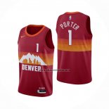 Camiseta Denver Nuggets Michael Porter NO 1 Ciudad 2020-21 Rojo