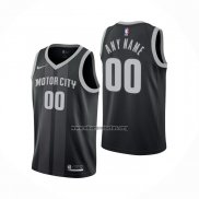 Camiseta Detroit Pistons Personalizada Ciudad 2018-19 Negro