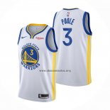 Camiseta Golden State Warriors Jordan Poole NO 3 Association Blanco