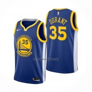 Camiseta Golden State Warriors Kevin Durant NO 35 Icon Azul