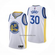 Camiseta Golden State Warriors Stephen Curry NO 30 Association 2021-22 Blanco