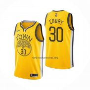 Camiseta Golden State Warriors Stephen Curry NO 30 Earned Amarillo