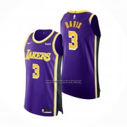 Camiseta Los Angeles Lakers Anthony Davis NO 3 Statement Autentico Violeta