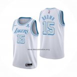 Camiseta Los Angeles Lakers Jabari Brown NO 15 Ciudad 2021-22 Blanco