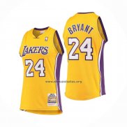 Camiseta Los Angeles Lakers Kobe Bryant NO 24 Mitchell & Ness 2008-09 Amarillo