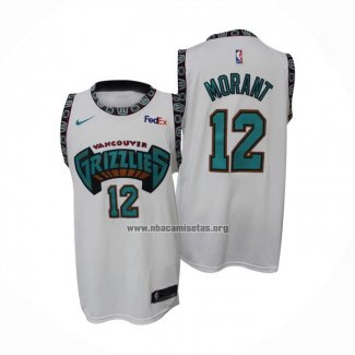 Camiseta Memphis Grizzlies Ja Morant NO 12 Classic Blanco