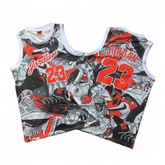 Camiseta Michael Jordan NO 23 Commemorative Gris