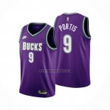 Camiseta Milwaukee Bucks Bobby Portis NO 9 Classic 2022-23 Violeta