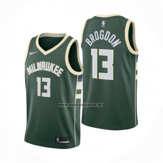 Camiseta Milwaukee Bucks Malcolm Brogdon NO 13 Icon Verde