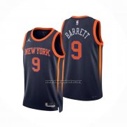 Camiseta New York Knicks RJ Barrett NO 9 Statement 2022-23 Negro