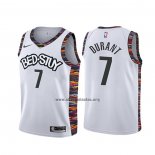 Camiseta Nino Brooklyn Nets Kevin Durant NO 7 Ciudad 2019-20 Blanco