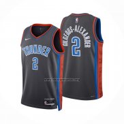 Camiseta Oklahoma City Thunder Shai Gilgeous-Alexander NO 2 Ciudad 2022-23 Gris