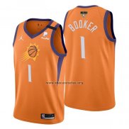 Camiseta Phoenix Suns Devin Booker NO 1 Statement 2021 Naranja