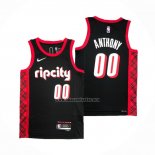 Camiseta Portland Trail Blazers Carmelo Anthony NO 00 Ciudad 2021-22 Negro