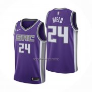 Camiseta Sacramento Kings Buddy Hield NO 24 Icon Violeta