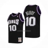 Camiseta Sacramento Kings Mike Bibby NO 10 Mitchell & Ness 2001-02 Negro