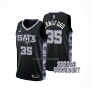 Camiseta San Antonio Spurs Romeo Langford NO 35 Statement 2022-23 Negro