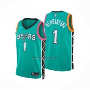 Camiseta San Antonio Spurs Victor Wembanyama NO 1 Ciudad 2022-23 Verde