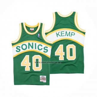 Camiseta Seattle SuperSonics Shawn Kemp NO 40 Historic Retro Verde