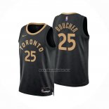 Camiseta Toronto Raptors Chris Boucher NO 25 Ciudad 2022-23 Negro