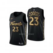 Camiseta Toronto Raptors Fred Vanvleet NO 23 Ciudad 2019-20 Negro