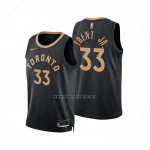 Camiseta Toronto Raptors Gary Trent JR. NO 33 Ciudad 2022-23 Negro