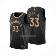 Camiseta Toronto Raptors Gary Trent JR. NO 33 Ciudad 2022-23 Negro