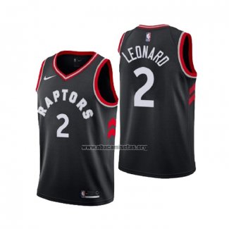 Camiseta Toronto Raptors Kawhi Leonard NO 2 Statement 2018 Negro