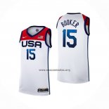 Camiseta USA 2021 Devin Booker NO 15 Blanco