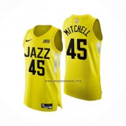 Camiseta Utah Jazz Donovan Mitchell NO 45 Icon Autentico 2022-23 Amarillo