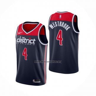 Camiseta Washington Wizards Russell Westbrook NO 4 Association 2020-21 Azul