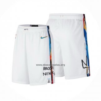 Pantalone Brooklyn Nets Ciudad 2022-23 Blanco