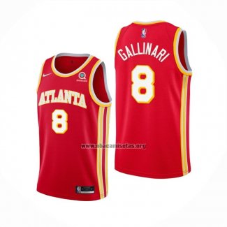 Camiseta Atlanta Hawks Danilo Gallinari NO 8 Icon 2020-21 Rojo