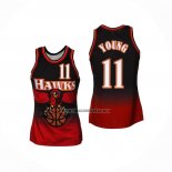 Camiseta Atlanta Hawks Trae Young NO 11 Hardwood Classics Throwback Rojo