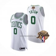 Camiseta Boston Celtics Jayson Tatum NO 0 Association Autentico 2022 NBA Finals Blanco