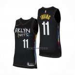 Camiseta Brooklyn Nets Kyrie Irving NO 11 Ciudad 2020-21 Autentico Negro