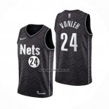 Camiseta Brooklyn Nets Noah Vonleh Earned 2020-21 Negro