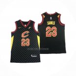 Camiseta Cleveland Cavaliers LeBron James NO 23 Retro Negro