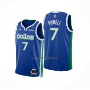 Camiseta Dallas Mavericks Dwight Powell NO 7 Ciudad 2022-23 Azul