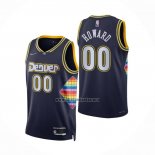 Camiseta Denver Nuggets Markus Howard NO 00 Ciudad 2021-22 Azul