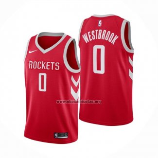 Camiseta Houston Rockets Russell Westbrook NO 0 Icon 2018-19 Rojo