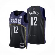 Camiseta Indiana Pacers Oshae Brissett NO 12 Ciudad 2022-23 Azul