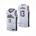 Camiseta Los Angeles Clippers Paul George NO 13 Ciudad 2019-20 Blanco