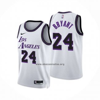 Camiseta Los Angeles Lakers Kobe Bryant NO 24 Ciudad 2022-23 Blanco