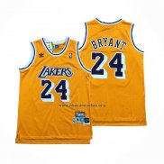 Camiseta Los Angeles Lakers Kobe Bryant NO 24 Retro Amarillo