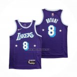 Camiseta Los Angeles Lakers Kobe Bryant NO 8 Ciudad Edition 2021-22 Violeta