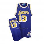 Camiseta Los Angeles Lakers Wilt Chamberlain NO 13 Retro Violeta