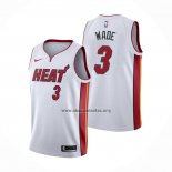 Camiseta Miami Heat Dwyane Wade NO 3 Association 2021-22 Blanco