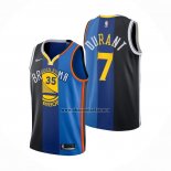 Camiseta Nets Warriors Thunder Kevin Durant NO 30 7 Split Azul Negro