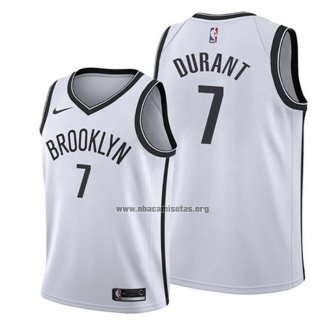 Camiseta Nino Brooklyn Nets Kevin Durant NO 7 Association 2019 Blanco